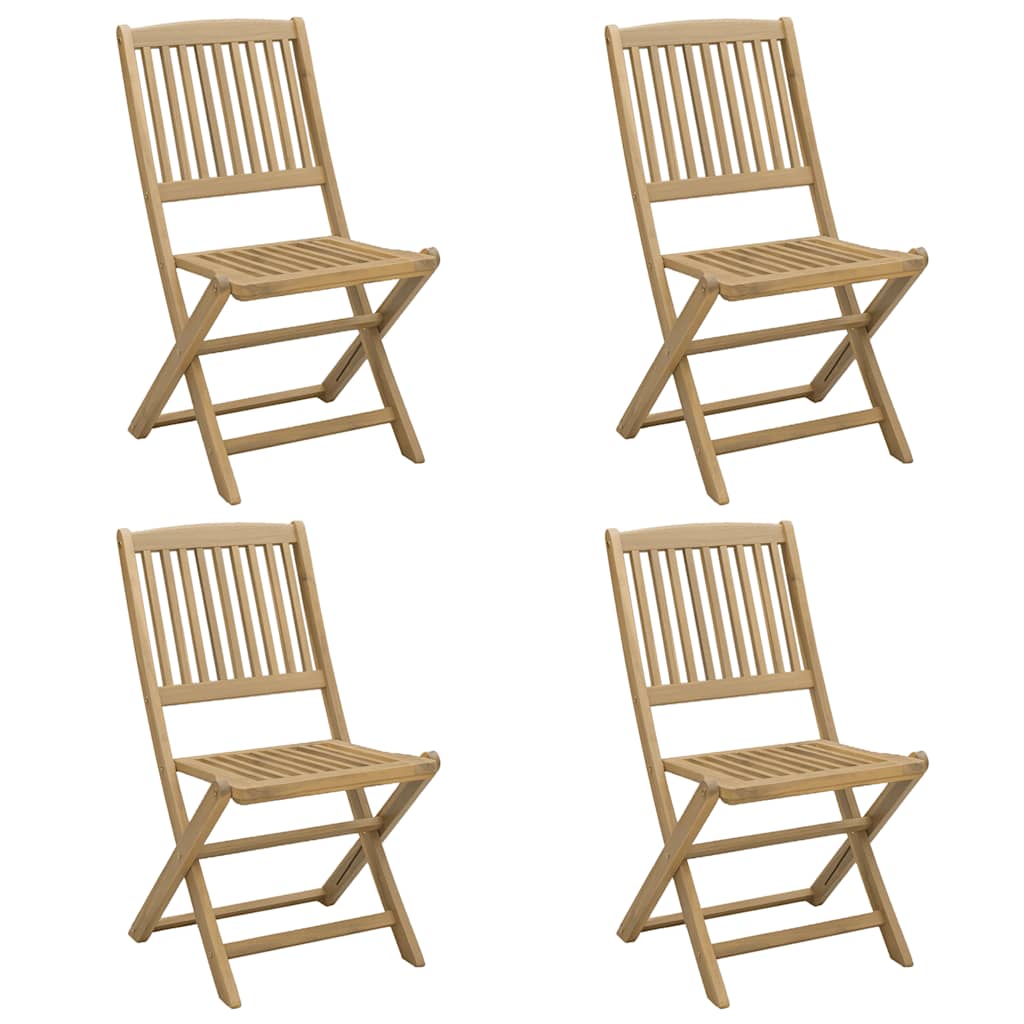 Sedie Giardino Pieghevoli 4 pz 44x50x88cm Legno Massello Acacia | homemem39