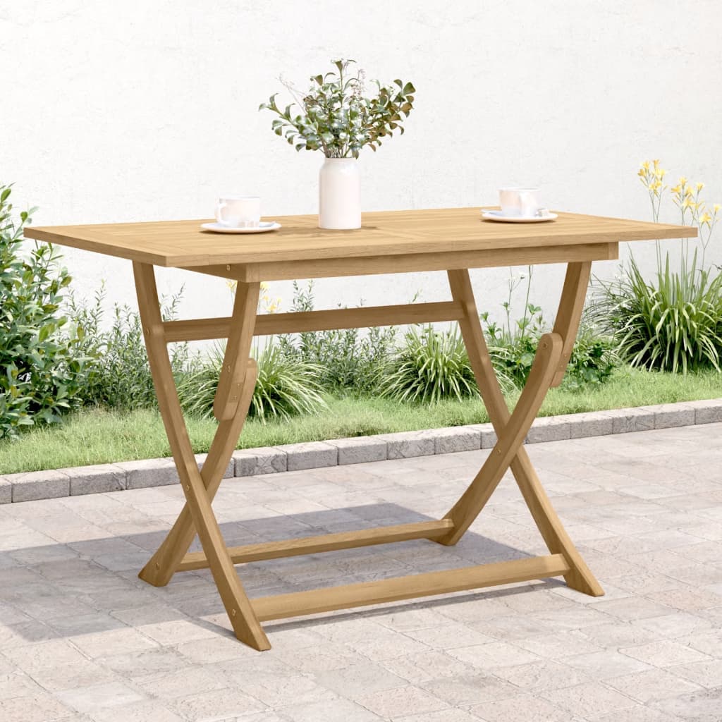 Tavolo da Giardino Pieghevole 120x70x75cm Legno Massello Acacia - homemem39