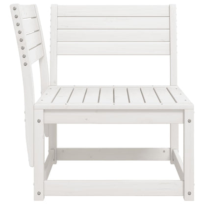 Divano Angolare Giardino Bianco 73x73x78 cm Legno Massello Pino | homemem39