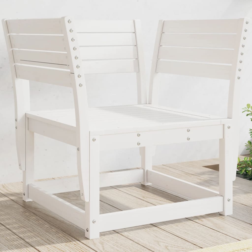 Sedia da Giardino Bianca in Legno Massello di Pino | homemem39