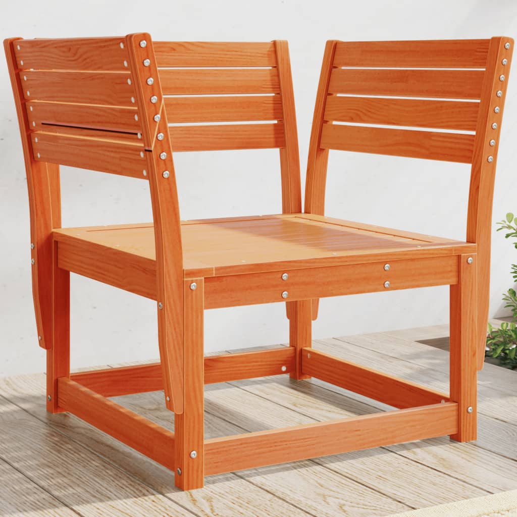 Sedia da Giardino Marrone Cera in Legno Massello Pino | homemem39