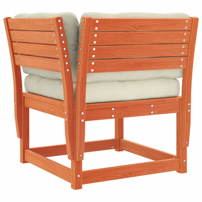 Divano Angolare Giardino Cuscini Marrone Cera 73x73x78 cm Pino | homemem39