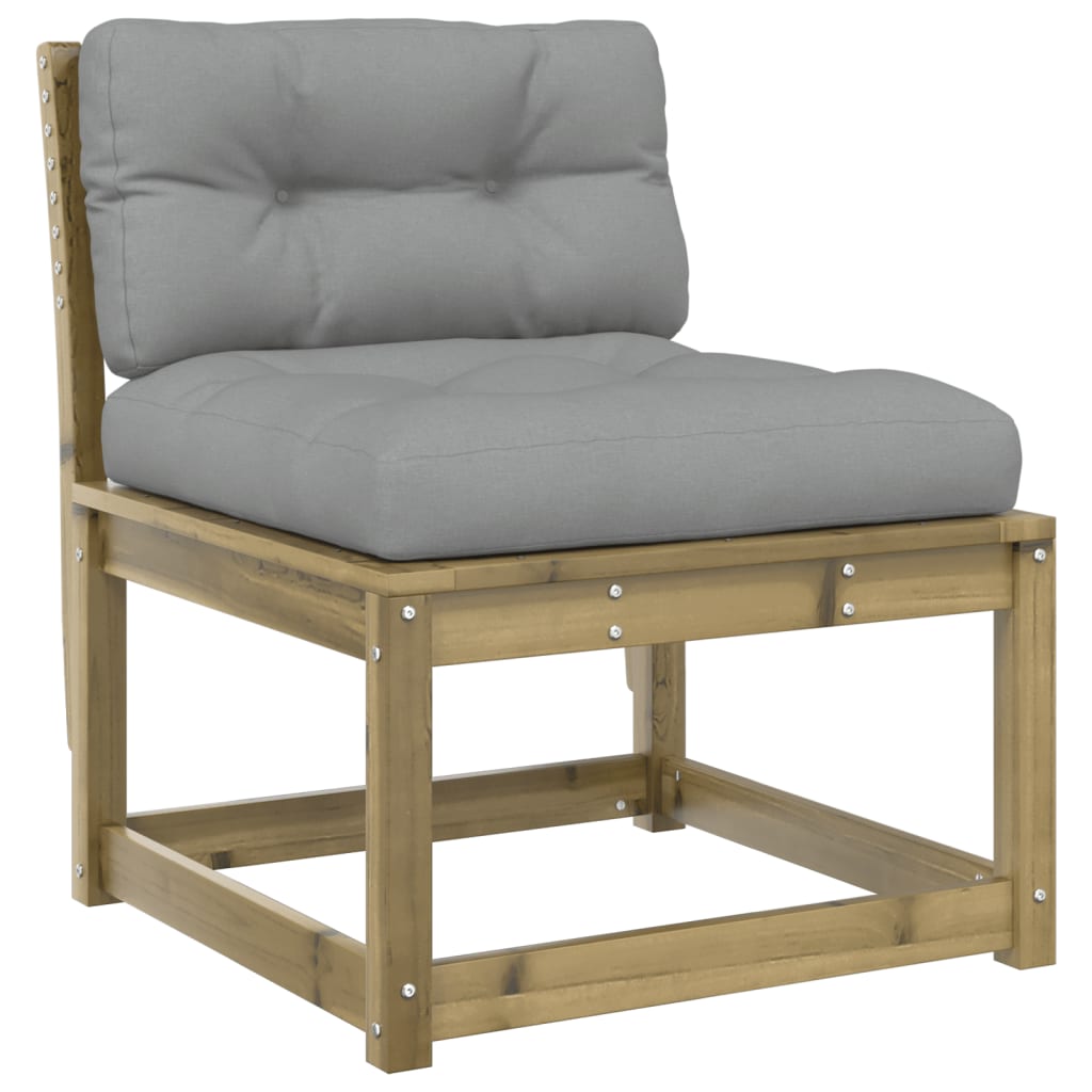 Divano da Giardino con Cuscini Legno Impregnato Pino | homemem39