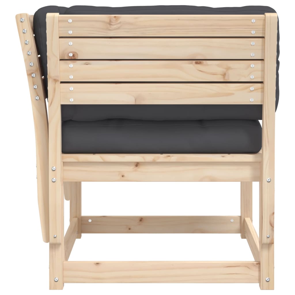 Divano Giardino con Braccioli con Cuscini Legno Massello Pino | homemem39