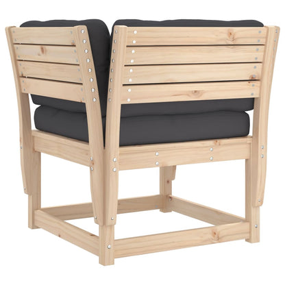 Divano Giardino con Braccioli con Cuscini Legno Massello Pino | homemem39