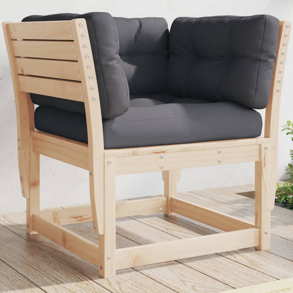 Divano Giardino con Braccioli con Cuscini Legno Massello Pino | homemem39