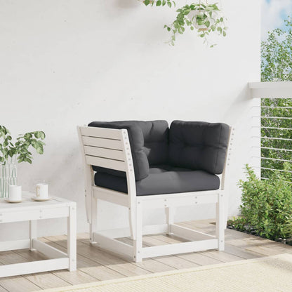 Divano Giardino con Braccioli con Cuscini Legno Pino Bianco | homemem39