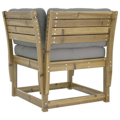 Divano Giardino Braccioli con Cuscini Legno di Pino Impregnato | homemem39
