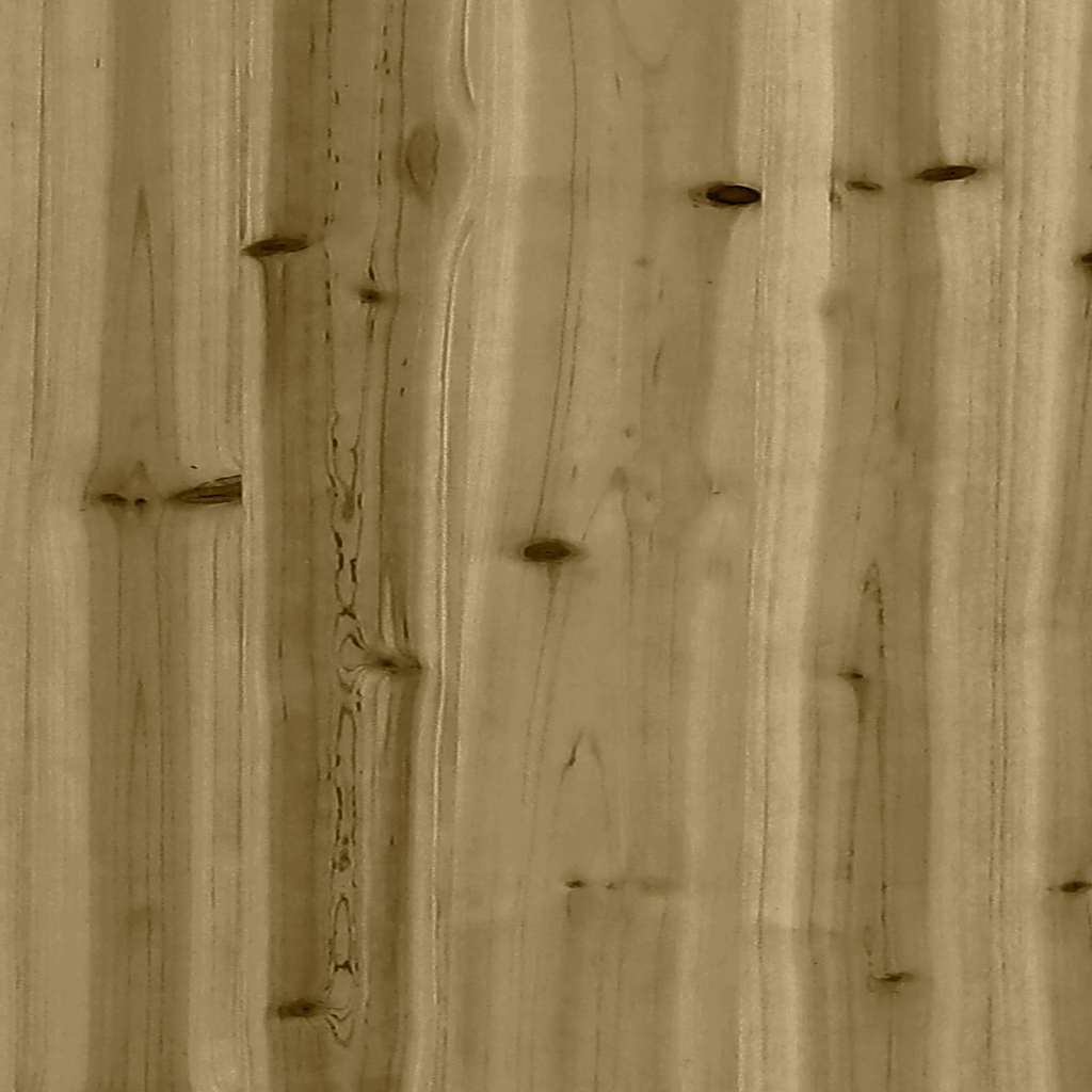 Poggiapiedi da Giardino con Cuscino in Legno Impregnato di Pino | homemem39