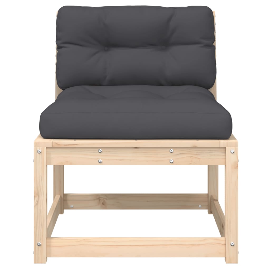 Divani da Giardino con Cuscini 2 pz Legno Massello di Pino | homemem39