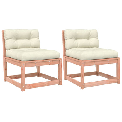 Divani Giardino con Cuscini 2 pz in Legno Massello di Douglas | homemem39
