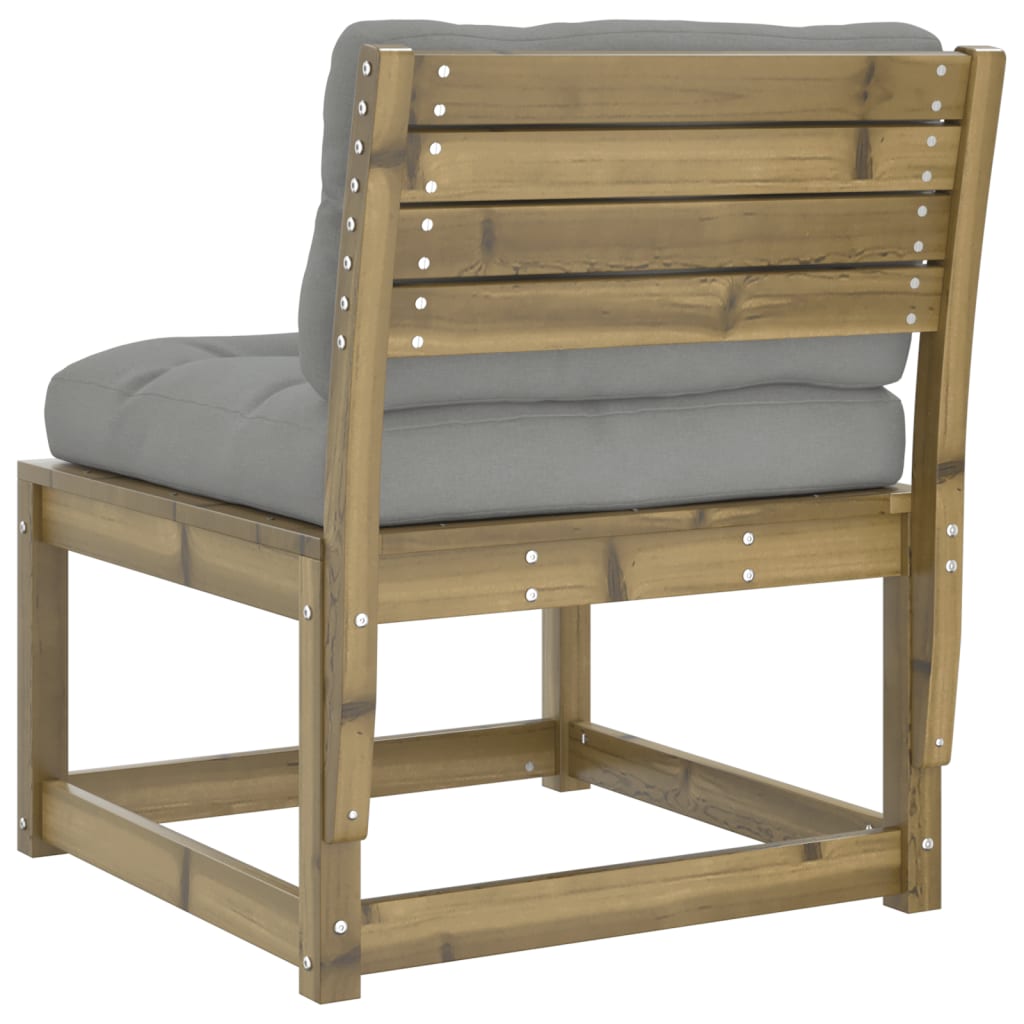 Divani Giardino con Cuscini 2 pz in Legno Impregnato di Pino | homemem39