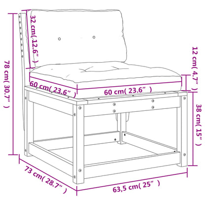 Divani Giardino con Cuscini 2 pz in Legno Impregnato di Pino | homemem39