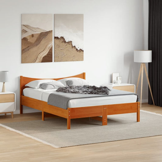 Giroletto senza Materasso Marrone Cera 140x200cm Massello Pino | homemem39