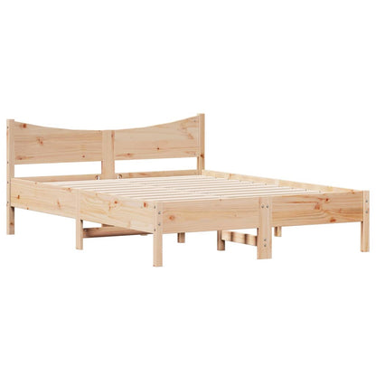 Letto senza Materasso 120x200 cm in Legno Massello di Pino - homemem39