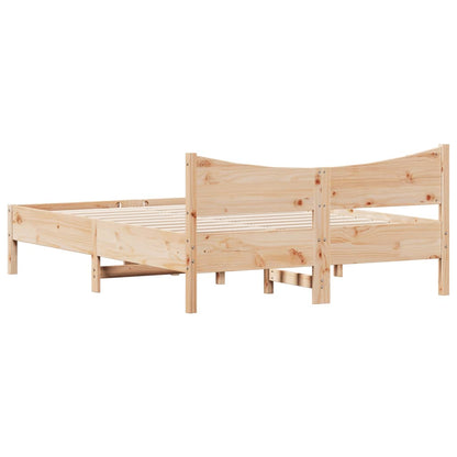 Letto senza Materasso 120x200 cm in Legno Massello di Pino | homemem39