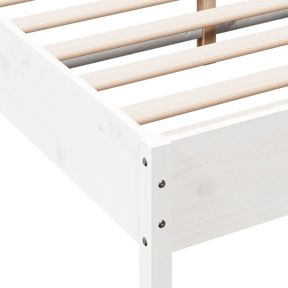 Letto senza Materasso Bianco 120x200 cm Legno Massello di Pino | homemem39