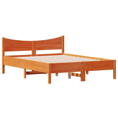 Letto senza Materasso Marrone Cera 120x200 cm in Legno di Pino - homemem39