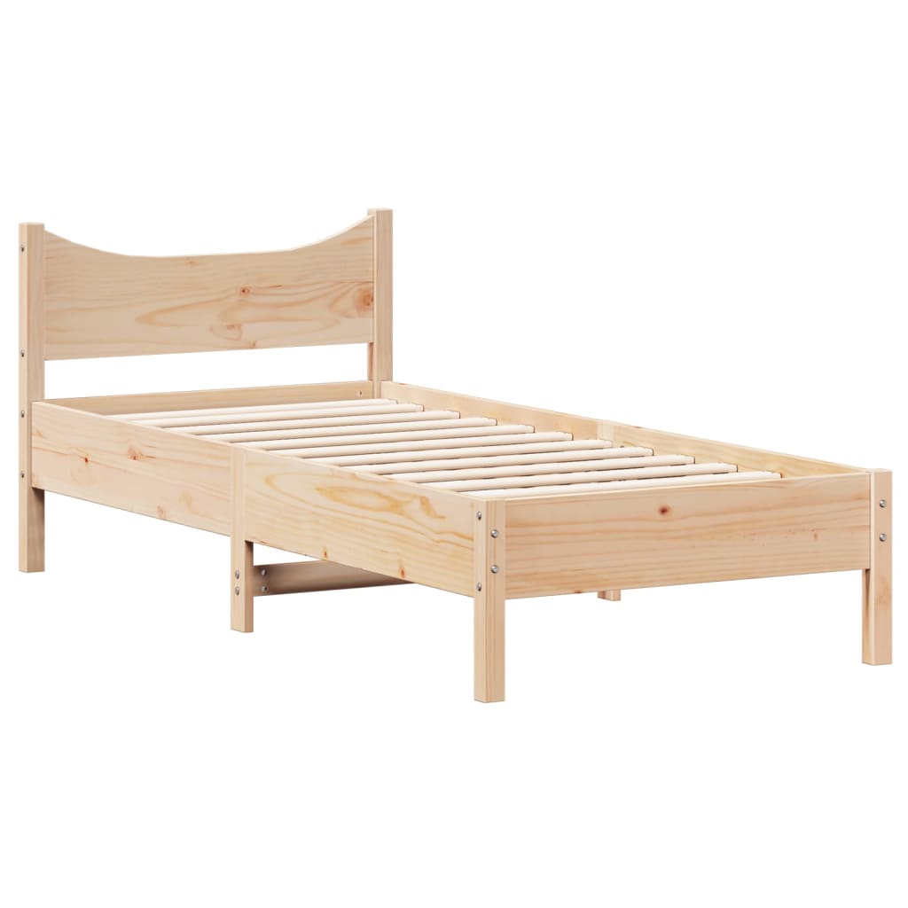 Letto senza Materasso 90x200 cm in Legno Massello di Pino - homemem39