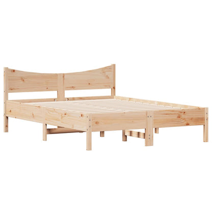 Letto senza Materasso 140x190 cm in Legno Massello di Pino | homemem39