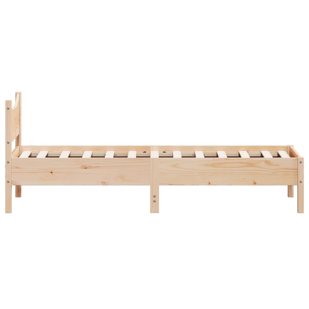 Letto senza Materasso 90x190 cm in Legno Massello di Pino - homemem39