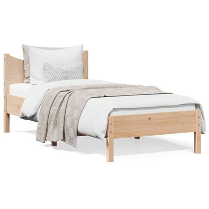 Letto senza Materasso 75x190 cm in Legno Massello Pino - homemem39