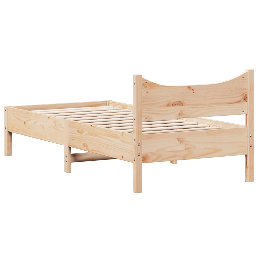 Letto senza Materasso 75x190 cm in Legno Massello Pino - homemem39