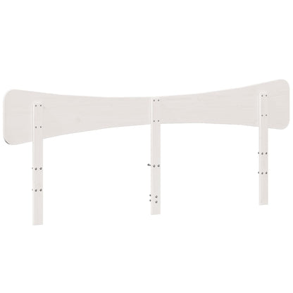 Testiera Bianca 180 cm in Legno Massello di Pino - homemem39