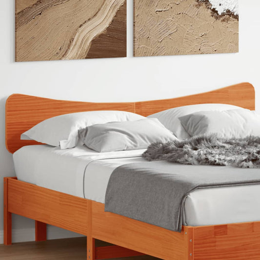 Testiera Marrone Cera 140 cm in Legno Massello di Pino | homemem39