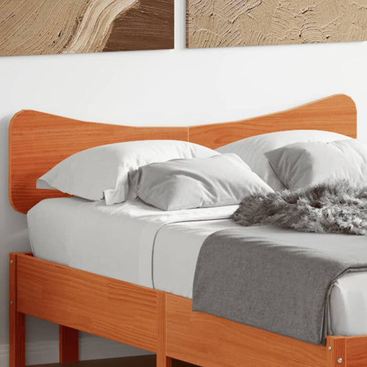 Testiera Marrone Cera 120 cm in Legno Massello di Pino | homemem39