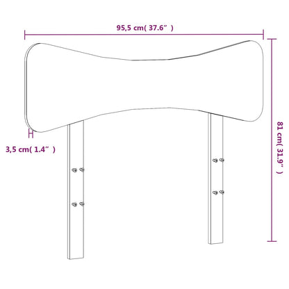 Testiera 90 cm in Legno Massello di Pino - homemem39