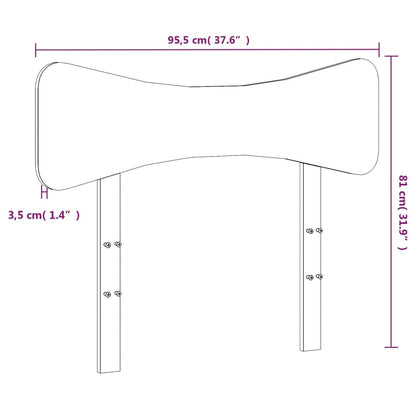 Testiera Bianca 90 cm in Legno Massello di Pino - homemem39