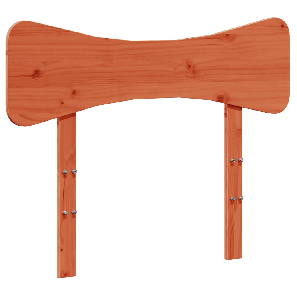 Testiera Marrone Cera 90 cm in Legno Massello di Pino - homemem39