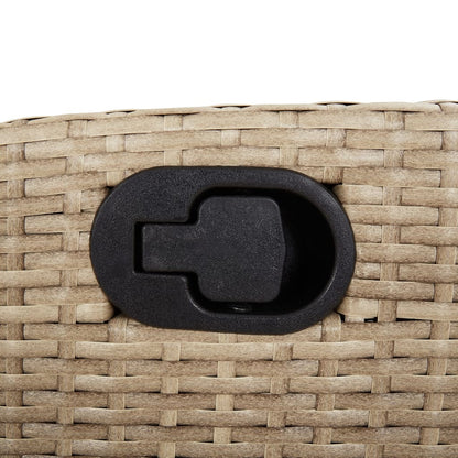 Panca Reclinabile da Giardino con Cuscini Beige in Polyrattan - homemem39