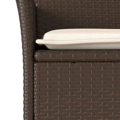 Sedie da Giardino con Cuscini 2 pz Marroni in Polyrattan | homemem39