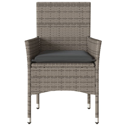 Sedie da Giardino con Cuscini 2 pz Grigie in Polyrattan | homemem39