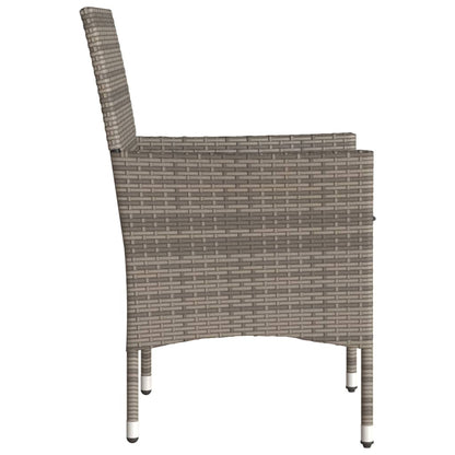 Sedie da Giardino con Cuscini 2 pz Grigie in Polyrattan | homemem39