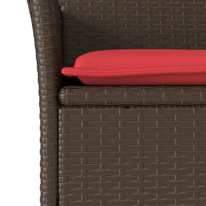 Sedie da Giardino con Cuscini 2 pz Marroni in Polyrattan | homemem39
