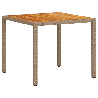 Tavolo da Giardino Polyrattan e Legno Acacia