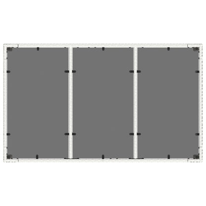Tavolo da Giardino Piano in Vetro Bianco 150x90x75cm Polyrattan - homemem39