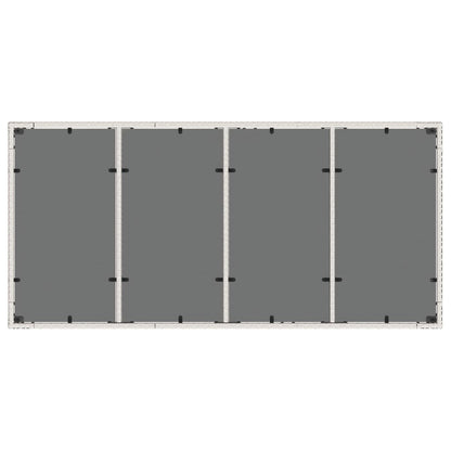 Tavolo Giardino Piano in Vetro Bianco 190x90x75 cm Polyrattan - homemem39