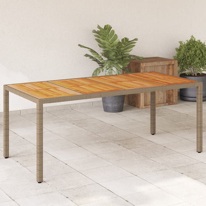 Tavolo da Giardino Polyrattan e Legno Acacia
