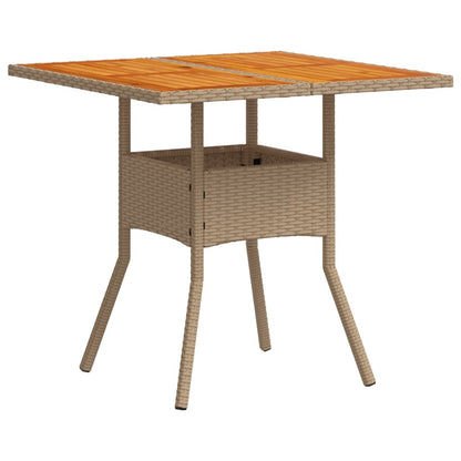Tavolo da Giardino Polyrattan e Legno Acacia