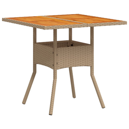 Tavolo da Giardino Polyrattan e Legno Acacia