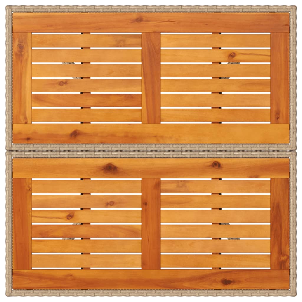 Tavolo da Giardino Polyrattan e Legno Acacia