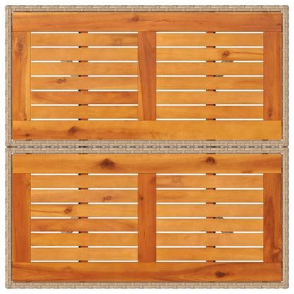 Tavolo da Giardino Polyrattan e Legno Acacia