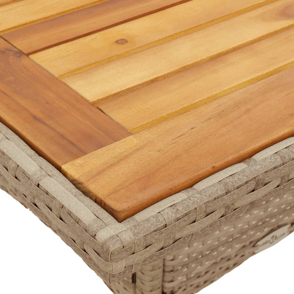 Tavolo da Giardino Polyrattan e Legno Acacia