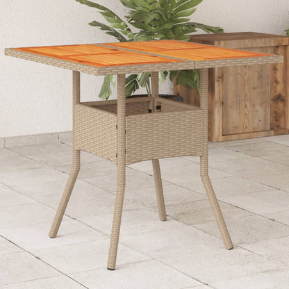 Tavolo da Giardino Polyrattan e Legno Acacia