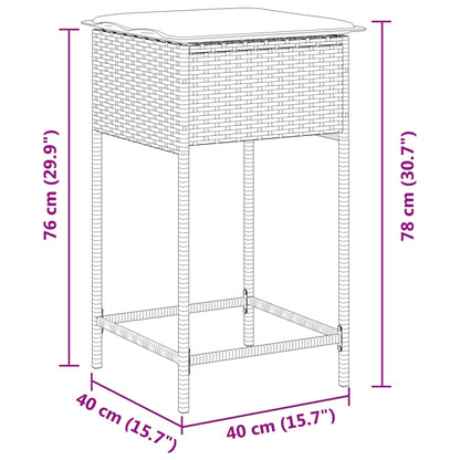 Sgabelli da Bar con Cuscini 2 pz Marroni in Polyrattan | homemem39