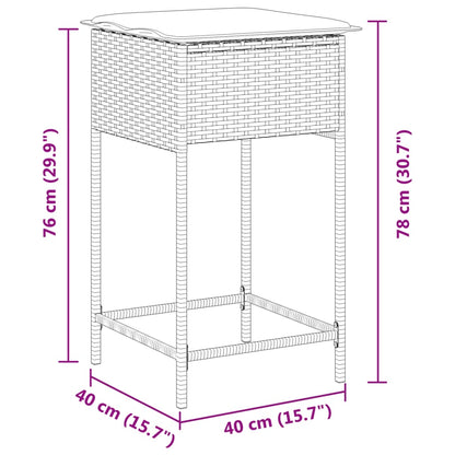 Sgabelli da Bar con Cuscini 2 pz Grigio Chiaro in Polyrattan | homemem39